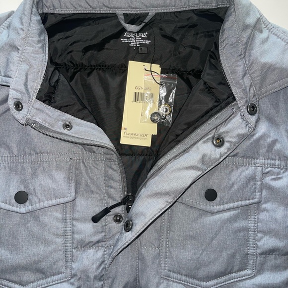 Young USA Men's Lightweight Quilted Jacket 100% Polyester - Picture 8 of 11